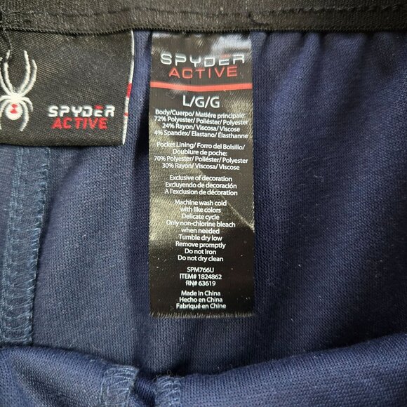 Spyder Mens L Activewear Navy Jogger Proweb Performance Sweat Comfort Pants - Picture 7 of 7
